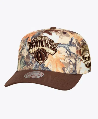 Mitchell & Ness Men's And Women's Camo New York Knicks Leaf Camo Pro Adjustable Hat In Multi