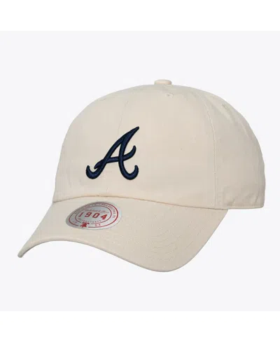Mitchell & Ness Men's And Women's Cream Atlanta Braves Off-season 1904 Strapback Adjustable Hat In Neutral