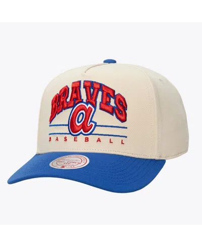 Mitchell & Ness Men's And Women's Cream Atlanta Braves Retro Arch Pro Pinch Snapback Hat In Neutral