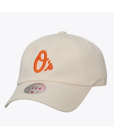 Mitchell & Ness Men's And Women's Cream Baltimore Orioles Off-season 1904 Strapback Adjustable Hat In Neutral