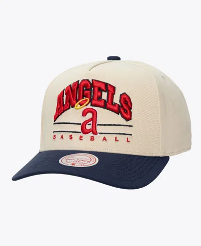 Mitchell & Ness Men's And Women's Cream California Angels Retro Arch Pro Pinch Snapback Hat In Multi