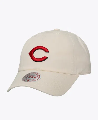 Mitchell & Ness Men's And Women's Cream Cincinnati Reds Off-season 1904 Strapback Adjustable Hat In Neutral