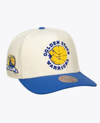 Mitchell & Ness Men's And Women's Cream Golden State Warriors Cream Team Pro Adjustable Hat In White