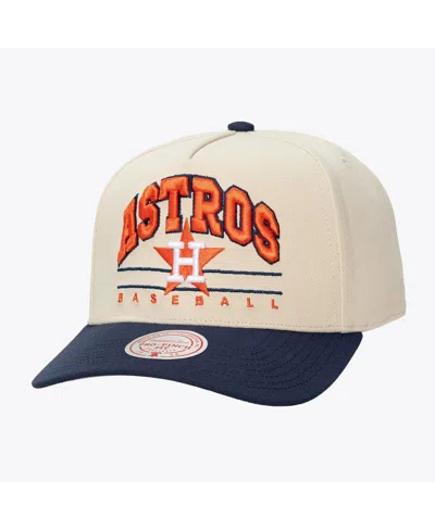 Mitchell & Ness Men's And Women's Cream Houston Astros Retro Arch Pro Pinch Snapback Hat In Neutral
