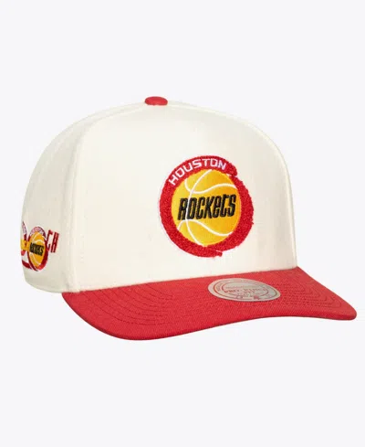Mitchell & Ness Men's And Women's Cream Houston Rockets Cream Team Pro Adjustable Hat In White