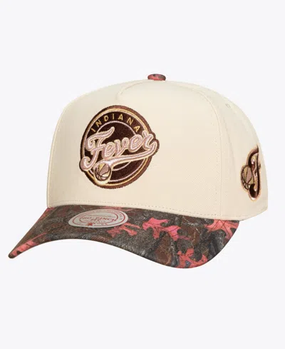 Mitchell & Ness Men's And Women's Cream Indiana Fever Pink Pro Snapback Hat In Neutral