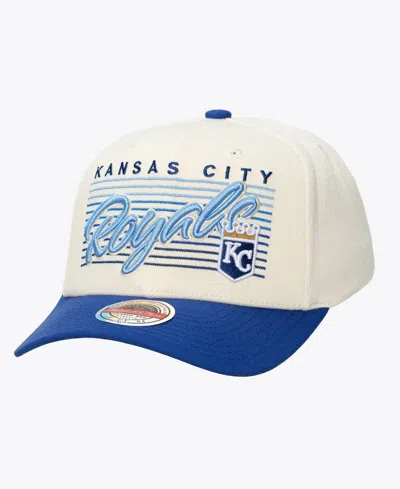 Mitchell & Ness Men's And Women's Cream Kansas City Royals Retro Lines Stretch Snapback Hat In Multi