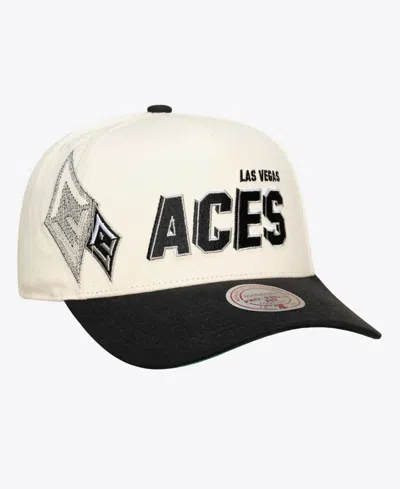 Mitchell & Ness Men's And Women's Cream Las Vegas Aces Big Time Pro Crown Adjustable Hat