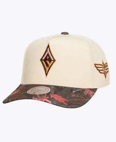 Mitchell & Ness Men's And Women's Cream Las Vegas Aces Pink Pro Adjustable Hat