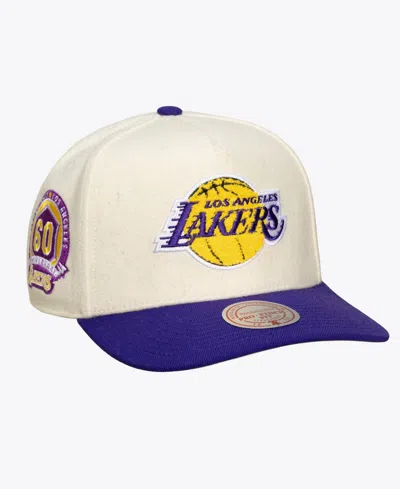Mitchell & Ness Men's And Women's Cream Los Angeles Lakers Cream Team Pro Adjustable Hat