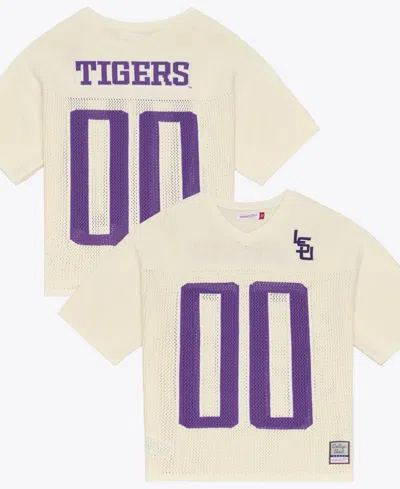 Mitchell & Ness Men's And Women's Cream Lsu Tigers Retro Roots Sweater In Neutral