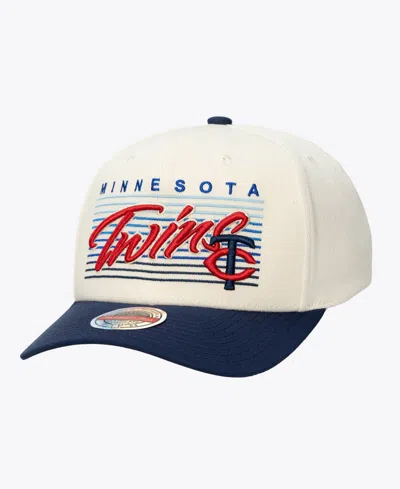Mitchell & Ness Men's And Women's Cream Minnesota Twins Retro Lines Stretch Snapback Hat In White