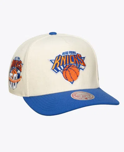 Mitchell & Ness Men's And Women's Cream New York Knicks Cream Team Pro Adjustable Hat In White
