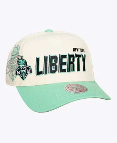 Mitchell & Ness Men's And Women's Cream New York Liberty Big Time Pro Crown Adjustable Hat