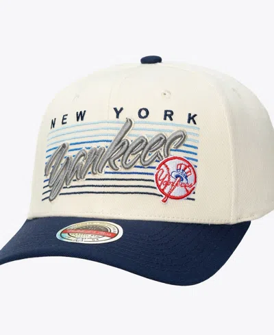 Mitchell & Ness Men's And Women's Cream New York Yankees Retro Lines Stretch Snapback Hat In Neutral