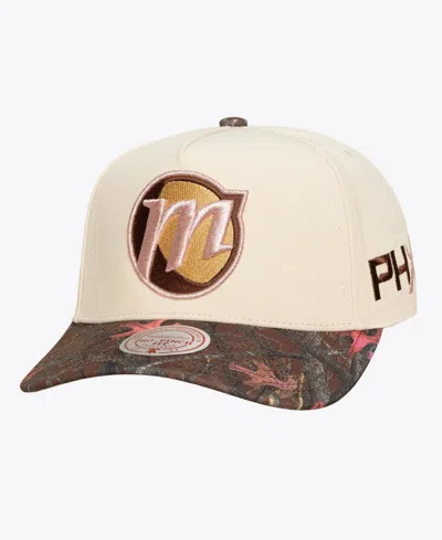 Mitchell & Ness Men's And Women's Cream Phoenix Mercury Pink Pro Adjustable Hat