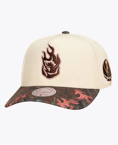 Mitchell & Ness Men's And Women's Cream Portland Fire Pink Pro Snapback Hat In Neutral