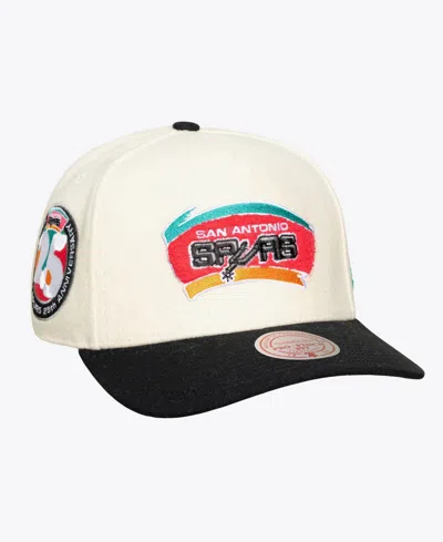 Mitchell & Ness Men's And Women's Cream San Antonio Spurs Cream Team Pro Adjustable Hat