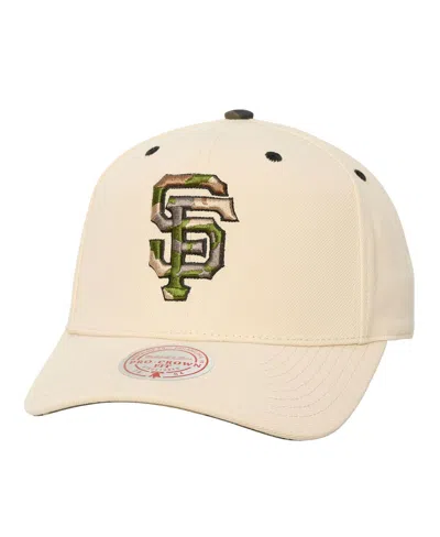 Mitchell & Ness Men's And Women's Cream San Francisco Giants Camo Logo Pro Crown Snapback Hat In Brown