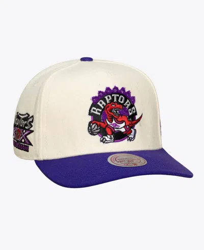 Mitchell & Ness Men's And Women's Cream Toronto Raptors Cream Team Pro Adjustable Hat In Yellow