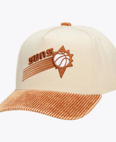 Mitchell & Ness Men's And Women's Cream/orange Phoenix Suns Faded Pro Snapback Hat In Cream,orange