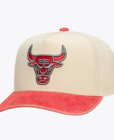 Mitchell & Ness Men's And Women's Cream/red Chicago Bulls Faded Pro Snapback Hat In Cream,red