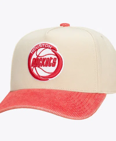 Mitchell & Ness Men's And Women's Cream/red Houston Rockets Faded Pro Snapback Hat In Cream,red