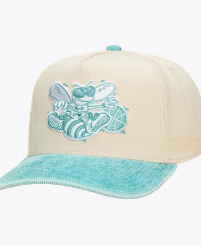 Mitchell & Ness Men's And Women's Cream/teal Charlotte Hornets Faded Pro Snapback Hat In Cream,teal