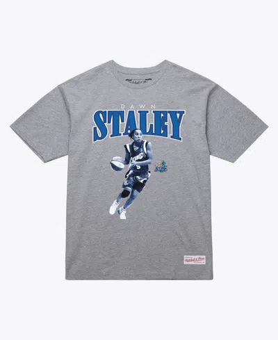 Mitchell & Ness Men's And Women's Dawn Staley Heather Gray Charlotte Sting Player Boyfriend Court Origins T-shirt