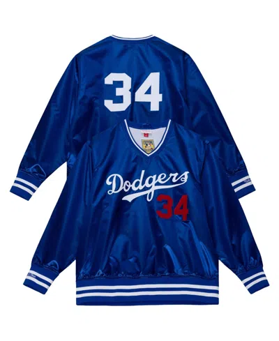 Mitchell & Ness Men's And Women's Fernando Valenzuela Royal Los Angeles Dodgers 1986 Authentic Satin Pullover Jacket In Blue