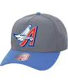 Mitchell & Ness Men's And Women's Gray Los Angeles Angels Basic Coop Pro Adjustable Hat