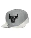 Mitchell & Ness Men's And Women's Gray/white Chicago Bulls Day 12 Two-tone Leather Snapback Hat In Gray