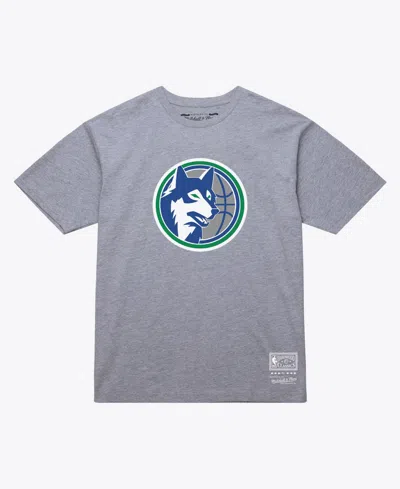 Mitchell & Ness Men's And Women's Heather Gray Minnesota Timberwolves Hardwood Classics Arch T-shirt