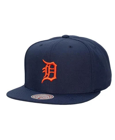 Mitchell & Ness Men's And Women's Navy Detroit Tigers Side Logo Snapback Hat In Blue