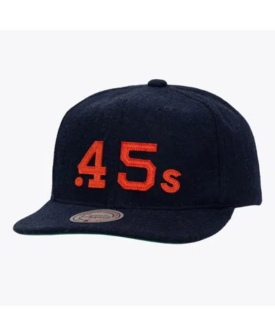 Mitchell & Ness Men's And Women's Navy Houston Colt .45's Vintage Fit Melton Wool Adjustable Hat In Blue