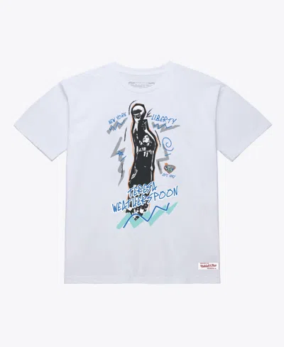 Mitchell & Ness Men's And Women's New York Liberty Teresa Weatherspoon Chalked Up Graphic Crewneck T-shirt In Multi