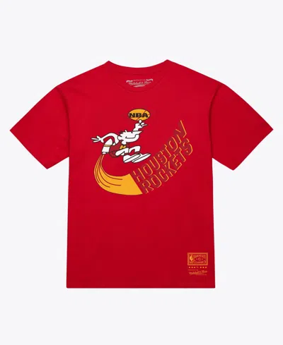 Mitchell & Ness Men's And Women's Red Houston Rockets Hardwood Classics Arch T-shirt