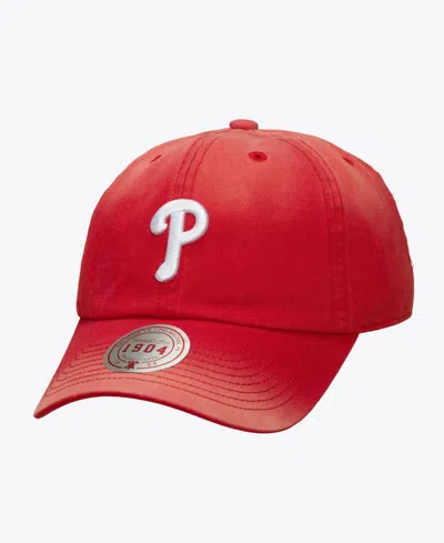 Mitchell & Ness Men's And Women's Red Philadelphia Phillies 1904 Soft Wash Adjustable Hat