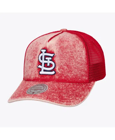 Mitchell & Ness Men's And Women's Red St. Louis Cardinals Gameday Adjustable Trucker Hat