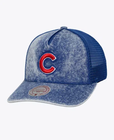 Mitchell & Ness Men's And Women's Royal Chicago Cubs Gameday Adjustable Trucker Hat In Blue