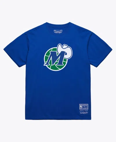 Mitchell & Ness Men's And Women's Royal Dallas Mavericks Hardwood Classics Arch T-shirt In Blue