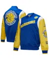 Mitchell & Ness Men's And Women's Royal Golden State Warriors Vintage Team Origins Satin Full-snap Jacket In Blue