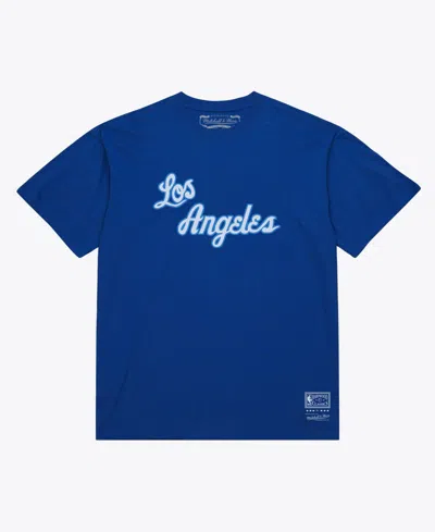 Mitchell & Ness Men's And Women's Royal Los Angeles Lakers Hardwood Classics Arch T-shirt In Blue