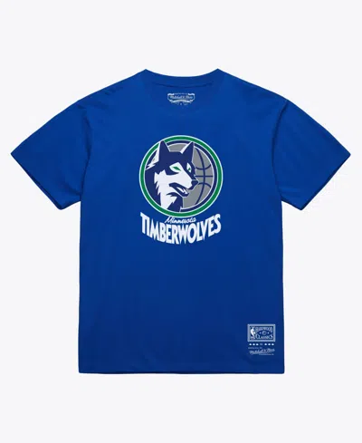 Mitchell & Ness Men's And Women's Royal Minnesota Timberwolves Hardwood Classics Arch T-shirt In Blue