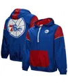 Mitchell & Ness Men's And Women's Royal Philadelphia 76ers Hardwood Classics Team Og 3.0 Anorak Half-zip Windbreaker In Blue