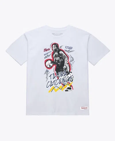 Mitchell & Ness Men's And Women's Tamika Catchings White Indiana Fever Chalked Up Court Origins T-shirt