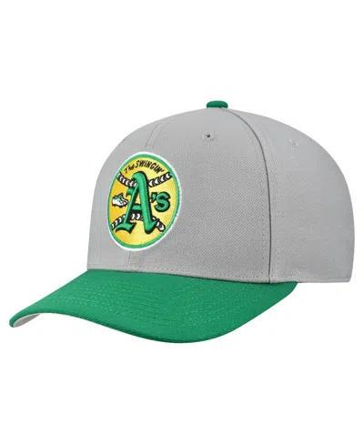 Mitchell & Ness Men's And Women's Gray Oakland Athletics Basic Coop Pro Adjustable Hat