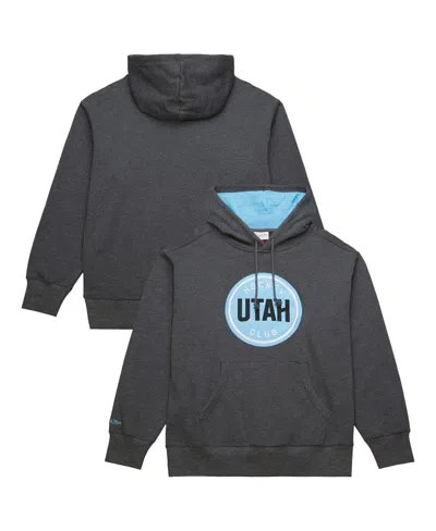 Mitchell & Ness Men's Anthracite Utah Hockey Club Playoff Pullover Hoodie In Gray