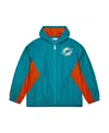 Mitchell & Ness Men's Aqua Miami Dolphins Playmaker Full-zip Windbreaker Jacket In Blue