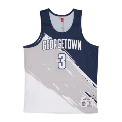 Mitchell & Ness Men's Basketball Jersey Ncaa Paint Brush Mesh Tank No 3 Allen Iverson Geohoy Multi/white